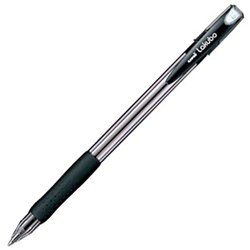 UNI SG100 LAKUBO BALLPOINT PEN COMFORT GRIP MEDIUM 1MM BLACK PACK OF 12
