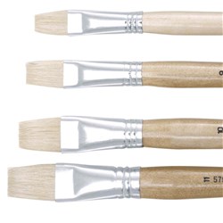 JASART HOG BRISTLE SERIES 579 FLAT BRUSHES SIZE 11 PACK OF 12