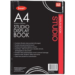 JASART STUDIO DISPLAY BOOK A4 20 POCKETS BLACK