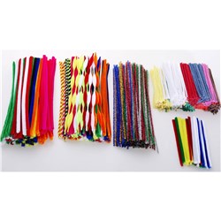 JASART PIPE CLEANERS 0.6 X 30CM TINSEL ASSORTED PACK OF 150