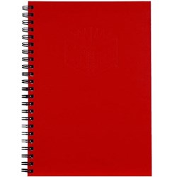 SPIRAX 512 HARD COVER NOTEBOOK A4 RULED 200 PAGE SIDE OPENING RED