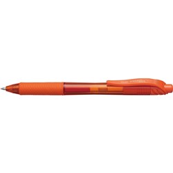 PENTEL BL107 ENERGEL X GEL PEN RETRACTABLE FINE 0.7MM ORANGE