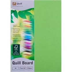 QUILL BOARD A4 210GSM LIME PACK OF 50