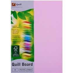 QUILL BOARD A4 210GSM MUSK PACK OF 50