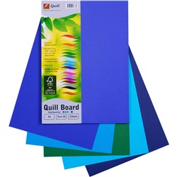 QUILL BOARD A4 210GSM COLD COLOURS ASSORTED PACK OF 50