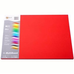 QUILL BOARD A3 210GSM RED PACK OF 25