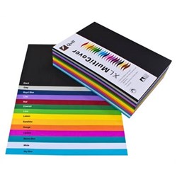 QUILL COVER PAPER A4 125GSM ASSORTED REAM OF 500