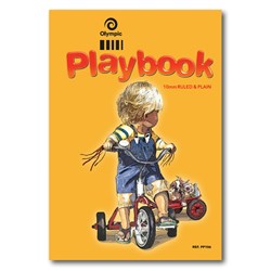 OLYMPIC PP106 PLAYBOOK 335 X 240MM 10MM RULED AND PLAIN 64 PAGE
