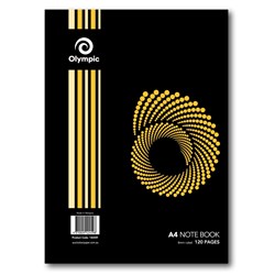 OLYMPIC SP95 SPIRAL NOTE BOOK A4 8MM RULED SIDE BOUND 120 PAGE