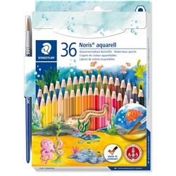 STAEDTLER NORIS AQUARELL WATERCOLOUR PENCILS ASSORTED PACK OF 36