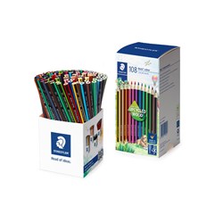 STAEDTLER NORIS COLOURED PENCILS ASSORTED CUP OF 108
