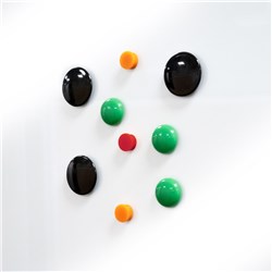 VISIONCHART VISTA MAGNETIC BUTTONS 15MM BLUE PACK OF 16