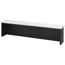 LOGAN RECEPTION DESK HOB 1500W X 300D X 450MMH WHITE AND IRONSTONE