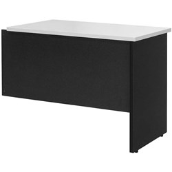 LOGAN DESK RETURN 900W X 750D X 730MMH WHITE AND IRONSTONE