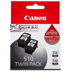 CANON PIXMA PG510 INK CARTRIDGE TWIN PACK BLACK