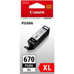 CANON PIXMA PGI670XLBK INK CARTRIDGE HIGH YIELD BLACK