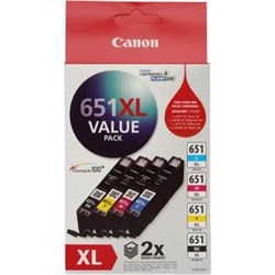 CANON PIXMA CLI651XL INK CARTRIDGE HIGH YIELD VALUE PACK CMYK
