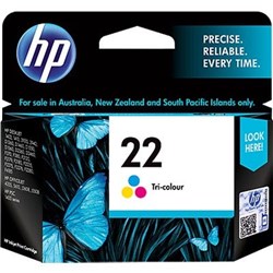 HP 22 INK CARTRIDGE TRI COLOUR C9352AA