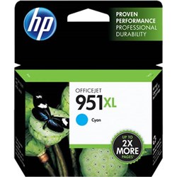 HP 951XL OFFICEJET INK CARTRIDGE HIGH YIELD CYAN CN046AA