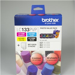 BROTHER LC-133PVP INK CARTRIDGE PHOTO COLOUR VALUE PACK CMYK