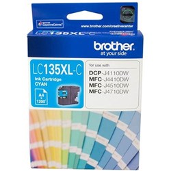 BROTHER LC-135XLC INK CARTRIDGE HIGH YIELD CYAN
