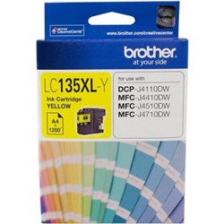 BROTHER LC-135XLY INK CARTRIDGE HIGH YIELD YELLOW
