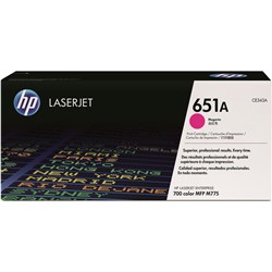 HP 651A LASERJET TONER CARTRIDGE MAGENTA CE343A