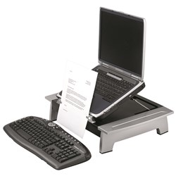 FELLOWES OFFICE SUITES MONITOR RISER PLUS BLACK/SILVER