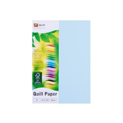 QUILL COLOUR COPY PAPER A4 80GSM POWDER BLUE PACK OF 100