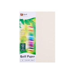 QUILL COLOUR COPY PAPER A4 80GSM CREAM PACK OF 100
