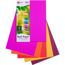 QUILL COLOUR COPY PAPER A4 80GSM HOT COLOURS ASSORTED PACK OF 100