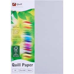 QUILL COLOUR COPY PAPER A4 80GSM GREY REAM OF 500