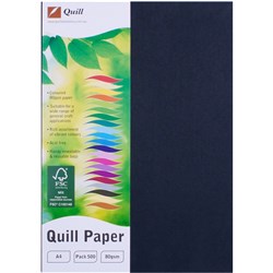 QUILL COLOUR COPY PAPER A4 80GSM BLACK REAM OF 500
