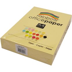 RAINBOW OFFICE COPY PAPER A4 80GSM SAND REAM OF 500