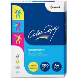 MONDI COLOR COPY DIGITAL PAPER MATTE A4 200GSM WHITE PACK OF 250 SHEETS