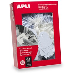APLI 387 HANDWRITING STRUNG TICKETS 13 X 20MM WHITE BOX OF 1000