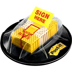 POST-IT 680-HVSH FLAGS & DESK GRIP DISPENSER 25X43MM INC. SIGN HERE FLAGS PACK OF 200
