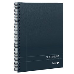 SPIRAX 401 PLATINUM NOTEBOOK A5 RULED 200 PAGE SIDE OPENING BLACK