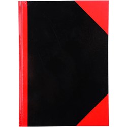 CUMBERLAND BLACK & RED NOTEBOOK GLOSS A4 100 LEAF