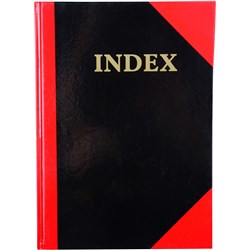 CUMBERLAND BLACK & RED NOTEBOOK GLOSS A4 100 LEAF INDEXED