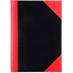 CUMBERLAND BLACK & RED NOTEBOOK GLOSS A5 100 LEAF
