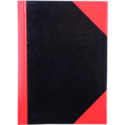 CUMBERLAND BLACK & RED NOTEBOOK GLOSS A6 100 LEAF