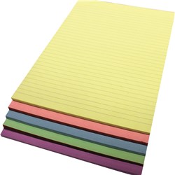 QUILL RULED COLOUR BOND PADS A4 70 LEAF PACK OF 5 ASSORTED