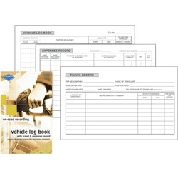 ZIONS VTED VEHICLE LOG BOOK VEHICLE & TRAVEL EXPENSE RECORD 180X110MM 64 PAGE