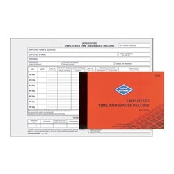 ZIONS 76SB TIME & WAGES BOOK 145X210MM