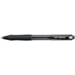UNI SN100 LAKNOCK BALLPOINT PEN RETRACTABLE MEDIUM 1MM BLACK