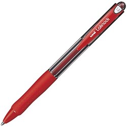 UNI SN100 LAKNOCK BALLPOINT PEN RETRACTABLE MEDIUM 1MM RED