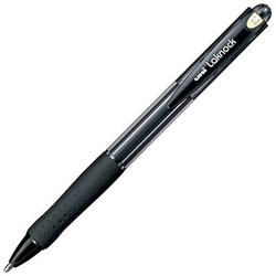 UNI SN100 LAKNOCK BALLPOINT PEN RETRACTABLE BROAD 1.4MM BLACK