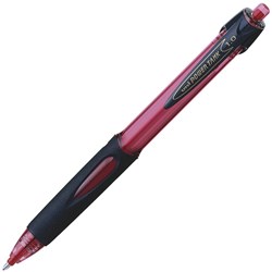 UNI SN220 POWER TANK BALLPOINT PEN RETRACTABLE MEDIUM 1MM RED
