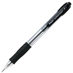 PILOT BPGP-10R SUPERGRIP PEN RETRACTABLE FINE 0.7MM BLACK